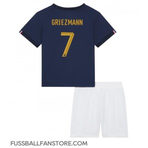 Frankreich Antoine Griezmann #7 Replik Heimtrikot Kinder WM 2022 Kurzarm (+ Kurze Hosen)